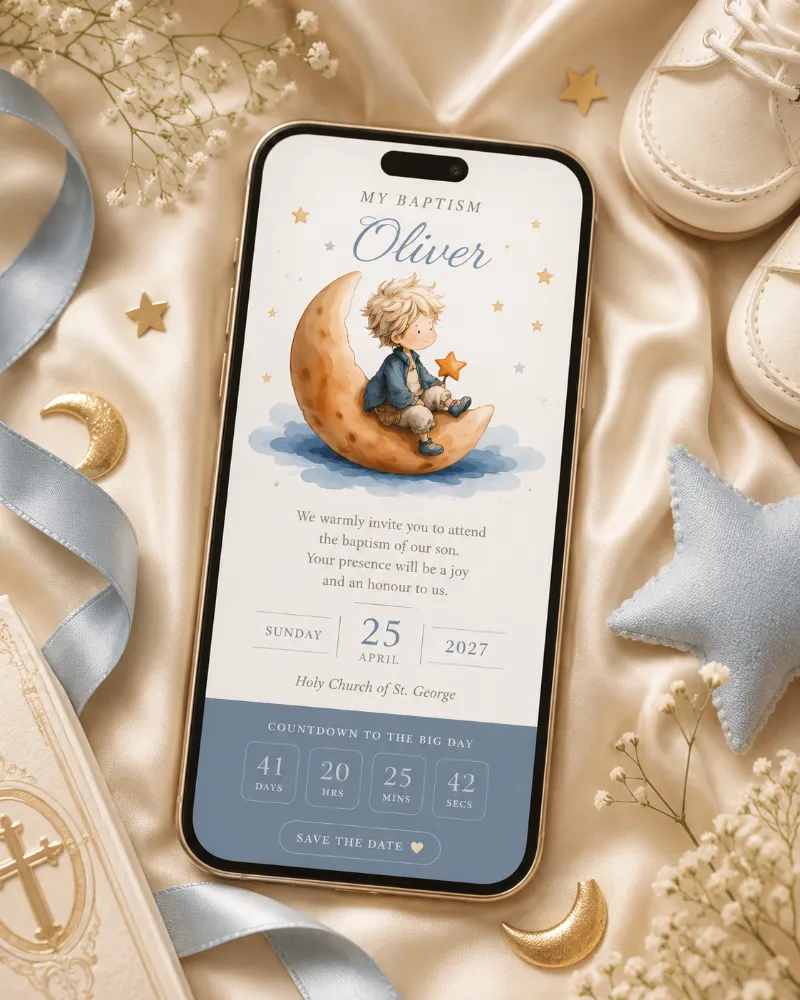 Baptism Moon & Stars